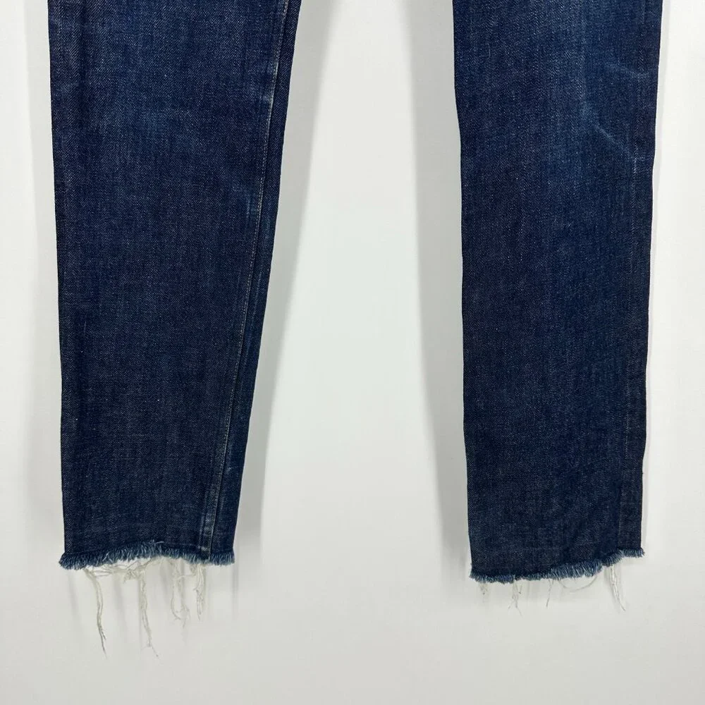 A.P.C. Petit New Standard Straight Leg Cotton Mid Rise Dark Indigo Wash Jeans 29